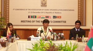 The second meeting of the Women’s Committee of the Association of SAARC Speakers and Parliamentarians' (ASSP) which was chaired by Maldives MP Mariya Ahmed Didi. Photo:  MOHAMED WAHEED