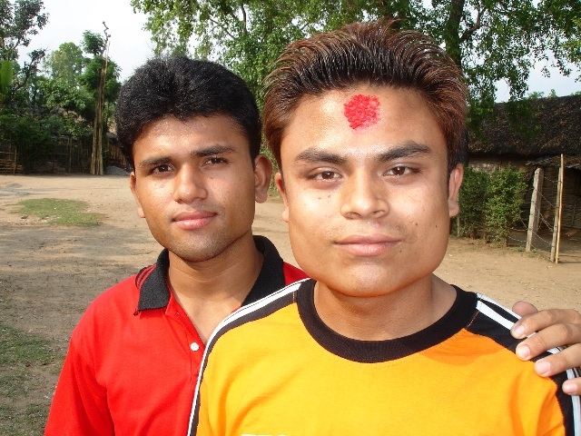 Two Bhutanese young men look to the camera at a refugee camp in eastern Nepal. Since late 2007, more than 86,000 Bhutanese refugees have received third country resettlement  © David Swanson/IRIN